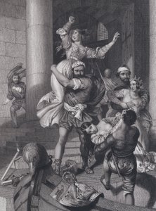 Entführung der venezianischen Bräute (Gravur) von John Rogers (after) Herbert