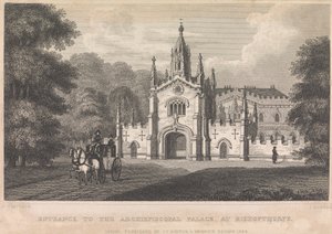 Eingang zum erzbischöflichen Palast in Bishopthorpe (veröffentlicht von I. T. Hinton); Seite 34 (Band Eins) von John Rogers
