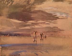 Ein grauer Morgen in der Nähe von Venedig, 19. Jahrhundert von John Ruskin