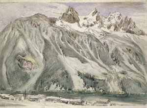 Aiguilles von Chamonix, 1849 von John Ruskin
