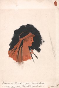 Kopf der Athena, nach einer griechischen Amphore von John Ruskin