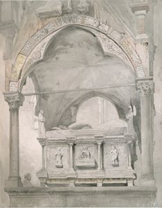 Studie für das Grabmal von Mastino II della Scala in Verona von John Ruskin