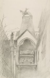 Studie des Grabes von Can Grande della Scala in Verona, Mai-August 1869