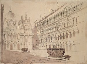 Der Hof des Dogenpalastes, Venedig, Mai 1841