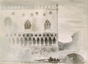 Das Äußere des Dogenpalastes, Venedig, 1852