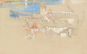 Blick auf Luzern von oben, 1861 oder 1866 von John Ruskin