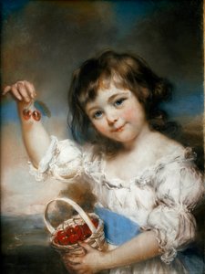 Das Kirschkind. Gemälde von John Russell (1745-1806) Paris, Musée du Louvre von John Russell