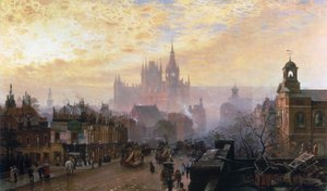 Von der Pentonville Road nach Westen: Abend von John Scorrer O