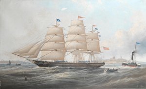 Das Schiff Utinia vor Tynemouth von John Scott