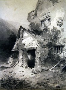 Eine zerstörte Veranda von John Sell Cotman