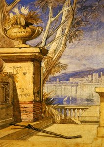 Klassische Landschaft mit einer Urne: ein Entwurf für ein Frontispiz