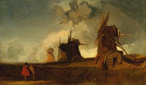 Entwässerungsmühlen in den Fens, Croyland, Lincolnshire von John Sell Cotman