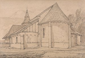 Ostende der Abteikirche von St. Paul in Rouen, Normandie von John Sell Cotman