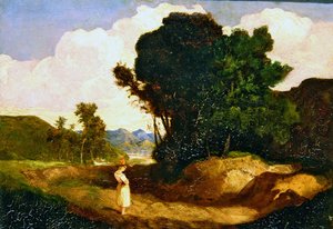 Landschaft mit Figur