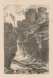 Liber Studiorum: Platte 29, Harlech Castle, N. Wales, 1838
