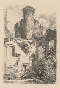 Liber Studiorum: Platte 31, Conway Castle, Nordwales von John Sell Cotman