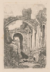 Liber Studiorum: Tafel 33, Conway Castle, N. Wales von John Sell Cotman