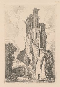 Liber Studiorum: Platte 34, Llanathony Abbey, Monmouthshire, 1838. von John Sell Cotman