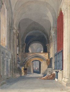 Norwich Kathedrale: Inneres des nördlichen Seitenschiffs des Chors, Blick nach Osten von John Sell Cotman