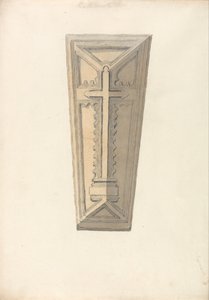 Studie eines Sargdeckels aus einer (?) Norfolk Kirche von John Sell Cotman