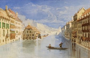 Die Zitadelle oberhalb von Namur, Belgien, vom Fluss Sambre aus von John Sell Cotman