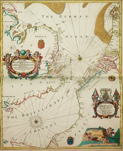 Eine neue Karte der Seeküsten von England, Frankreich und Holland