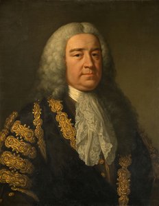 Porträt von The Rt. Hon. Henry Pelham, 1694-1754 von John Shackleton