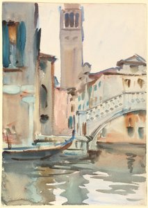 Eine Brücke und Campanile, Venedig
