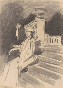 Am Brunnen, Villa Torlonia, Frascati, ca. 1907 von John Singer Sargent