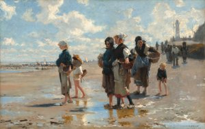 En route pour la pêche Auf dem Weg zum Fischen, 1878