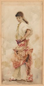 Mädchen im spanischen Kostüm