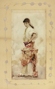 Mädchen im spanischen Kostüm, vor 1880