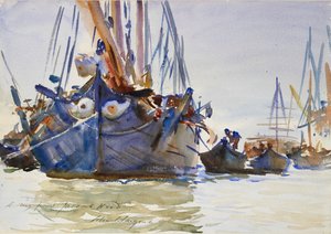 Italienische Segelschiffe vor Anker, ca. 1904-1907