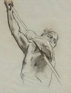 Männlicher Torso mit Stange, 1890-1900 von John Singer Sargent