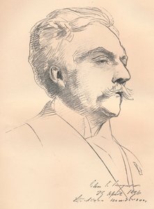 Porträt-Skizze von M. Gabriel Faure, ca. 1889