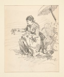 Sitzende Frauengestalt von John Singer Sargent