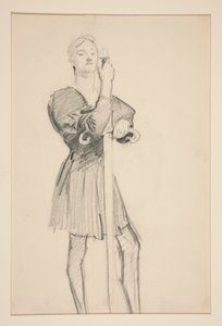 Stehende Figur mit Speer von John Singer Sargent