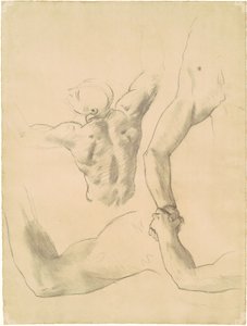 Studien für zwei klassische männliche Figuren im Kampf, 1919-1920