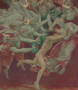 Studie für das Museum of Fine Arts, Boston, Wandgemälde: Orestes und die Furien
