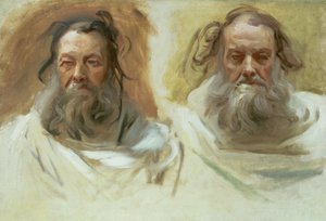 Studie von zwei Köpfen: Die Propheten, ca. 1892 von John Singer Sargent