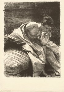 Studie eines sitzenden Mannes