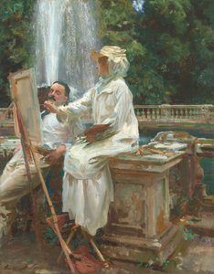 Der Brunnen, Villa Torlonia, Frascati, Italien von John Singer Sargent