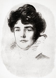 Jeanette Jennie Jerome, Lady Randolph Churchill und Mutter von Sir Winston Churchill, aus A Roving Commission von Winston S. Churchill, veröffentlicht von Scribners, 1930