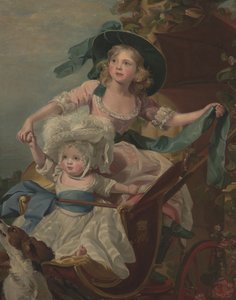 Zwei Prinzessinnen, Sophia und Amelia, Töchter Seiner Majestät, König George III, ca. 1785 von John Singleton (after) Copley