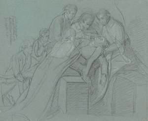 Studie für die zentrale Gruppe im "Tod des Earl of Chatham" von John Singleton Copley