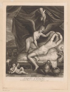 Cupido und Psyche im Bett von John Smith