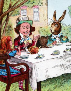 Alice bei der Teeparty des verrückten Hutmachers, um 1910
