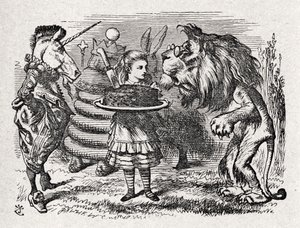 Alice der Löwe und von John Tenniel