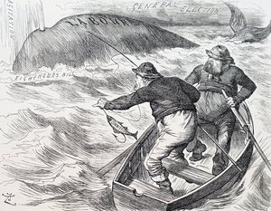 Karikatur von John Tenniel, ein englischer Illustrator, grafischer Humorist und politischer Karikaturist. 1/1/1891