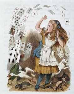 Spielkarten - in „Die Kinderstube Alice im Wunderland“ von Lewis Carroll, Illustration von John Tenniel (1820-1914)